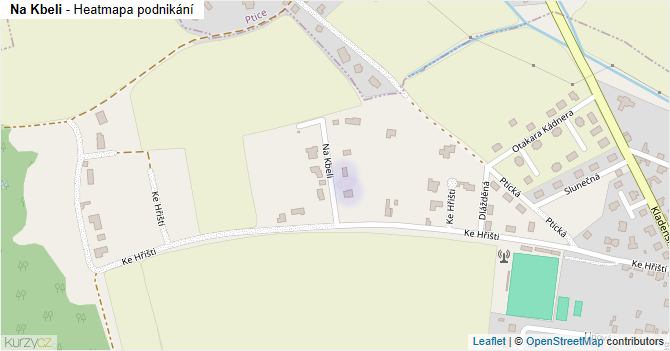 Na Kbeli - mapa podnikání
