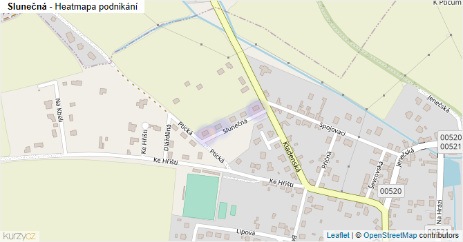 Slunečná - mapa podnikání