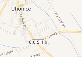 U potoka v obci Úhonice - mapa ulice