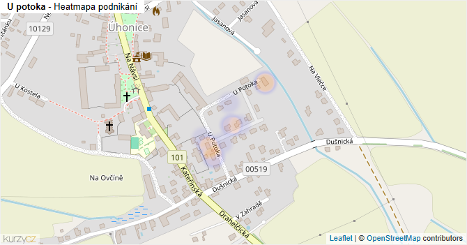 U potoka - mapa podnikání