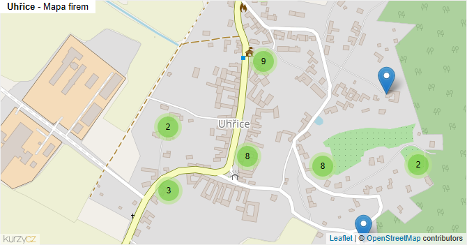 Uhřice - mapa firem