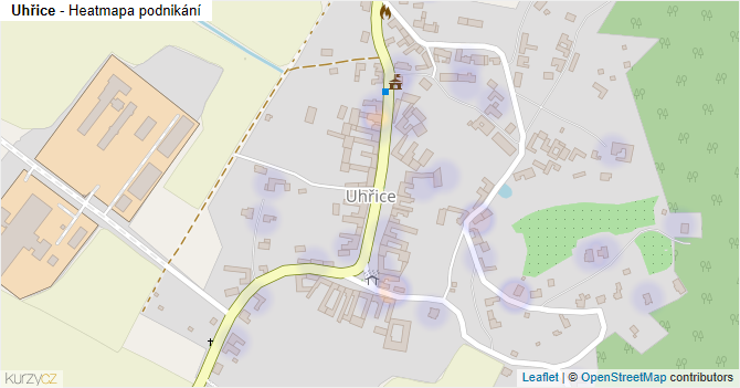 Uhřice - mapa podnikání