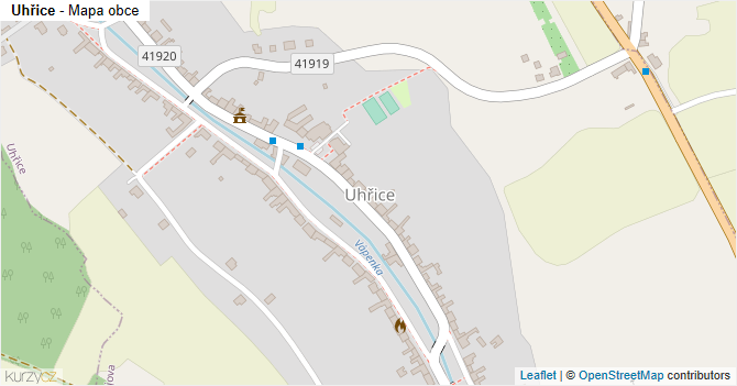 Uhřice - mapa obce