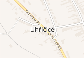 Uhřičice v obci Uhřičice - mapa části obce