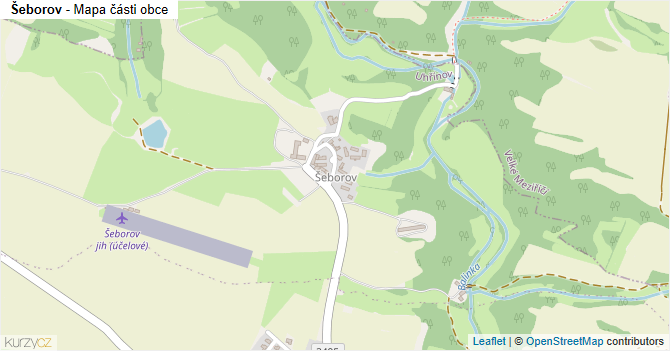 Šeborov - mapa části obce