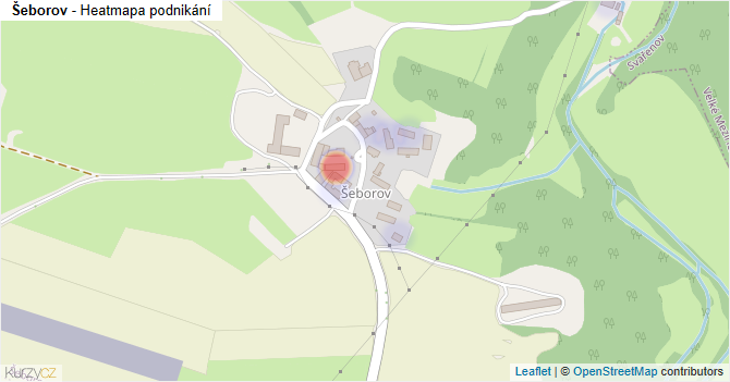 Šeborov - mapa podnikání