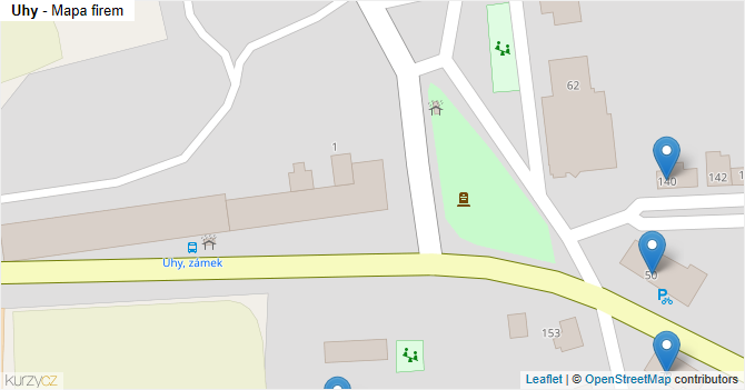 Uhy - mapa firem