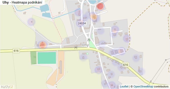 Uhy - mapa podnikání
