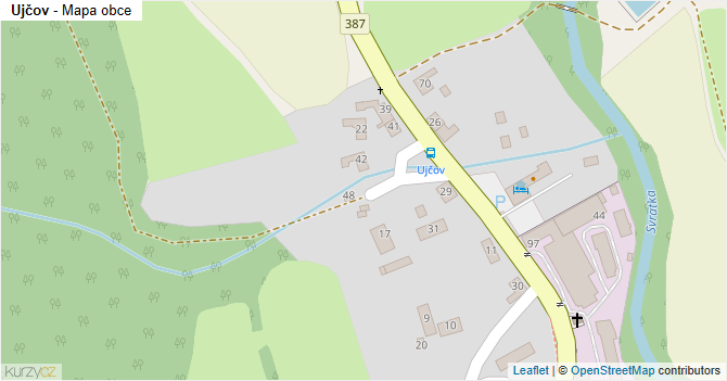 Ujčov - mapa obce