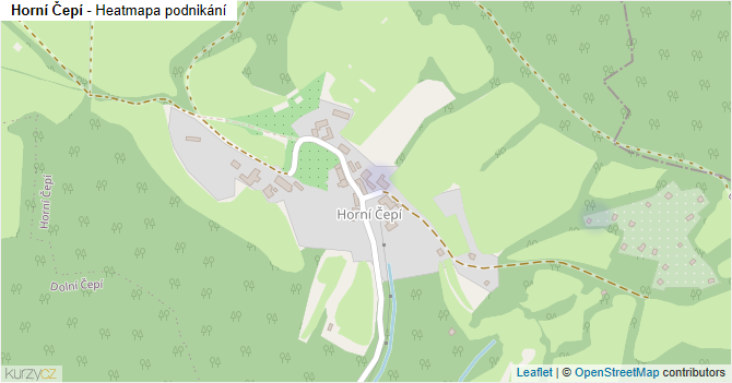 Horní Čepí - mapa podnikání