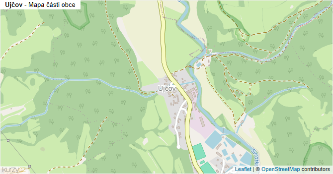 Ujčov - mapa části obce