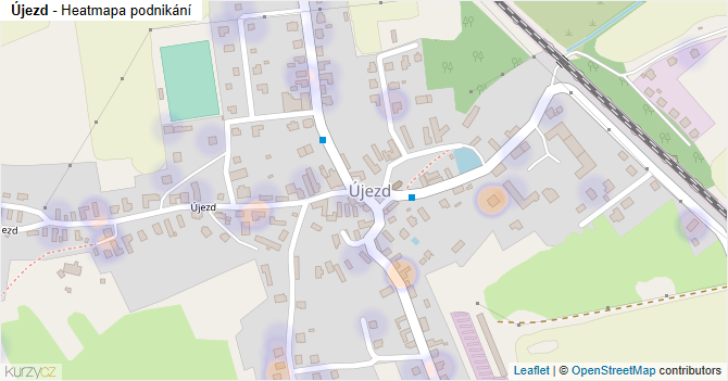 Újezd - mapa podnikání