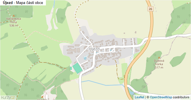 Újezd - mapa části obce