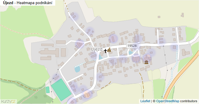 Újezd - mapa podnikání