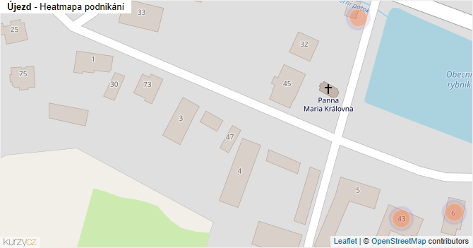 Újezd - mapa podnikání