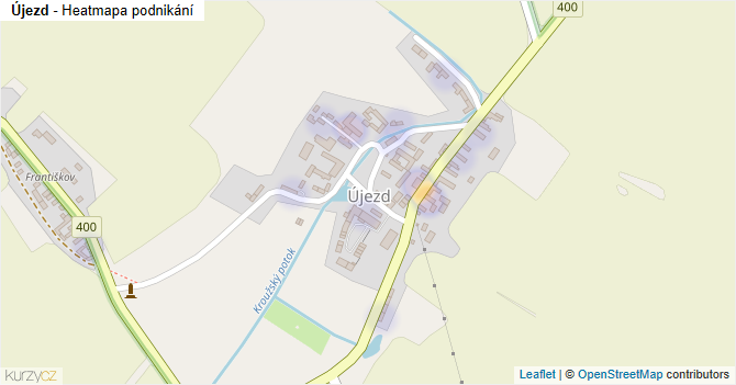 Újezd - mapa podnikání