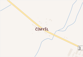 Čímyšl v obci Újezd pod Troskami - mapa části obce