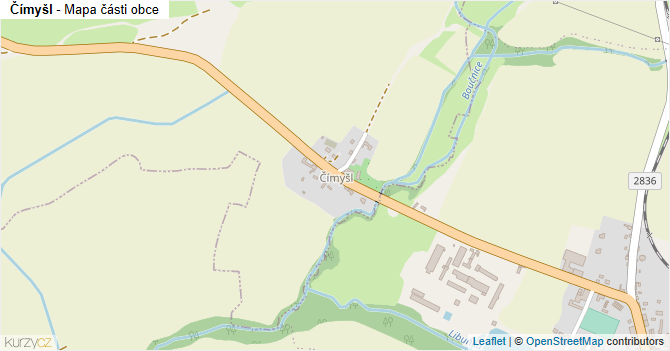 Čímyšl - mapa části obce