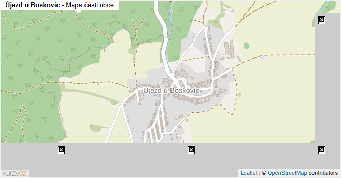 Újezd u Boskovic - mapa části obce