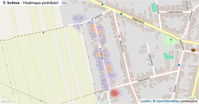 9. května - mapa podnikání