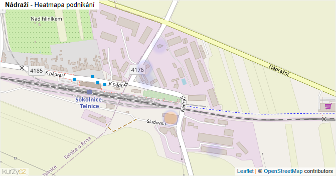 Nádraží - mapa podnikání