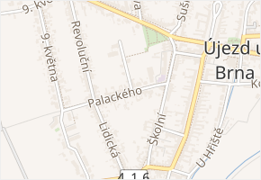 Palackého v obci Újezd u Brna - mapa ulice