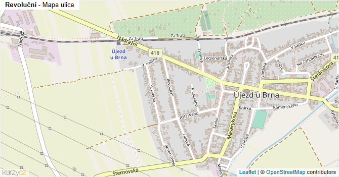 Revoluční - mapa ulice