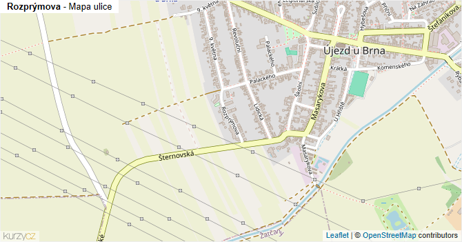 Rozprýmova - mapa ulice