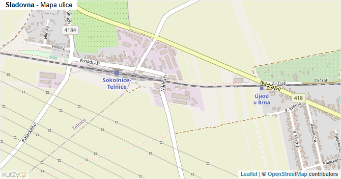 Sladovna - mapa ulice