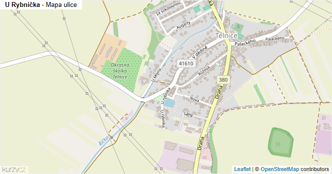 U Rybníčka - mapa ulice