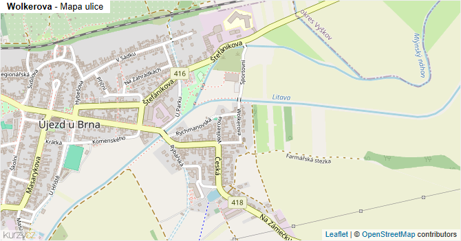 Wolkerova - mapa ulice