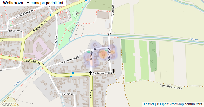 Wolkerova - mapa podnikání