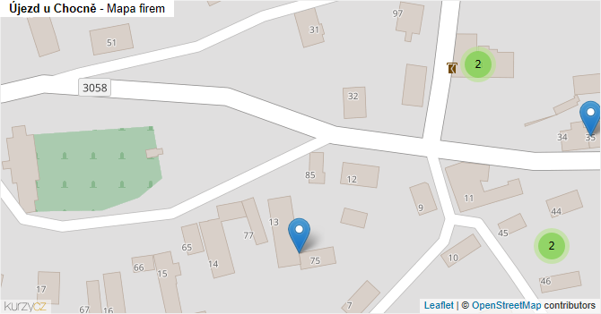 Újezd u Chocně - mapa firem
