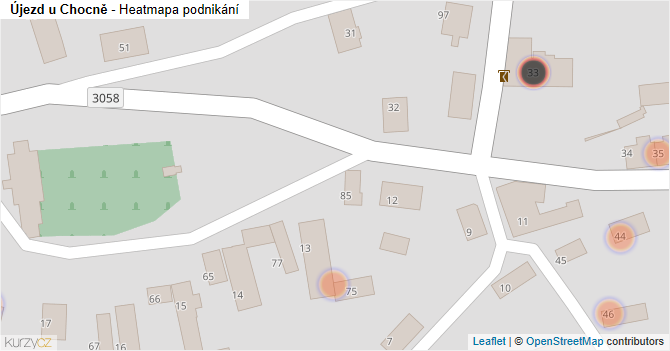 Újezd u Chocně - mapa podnikání
