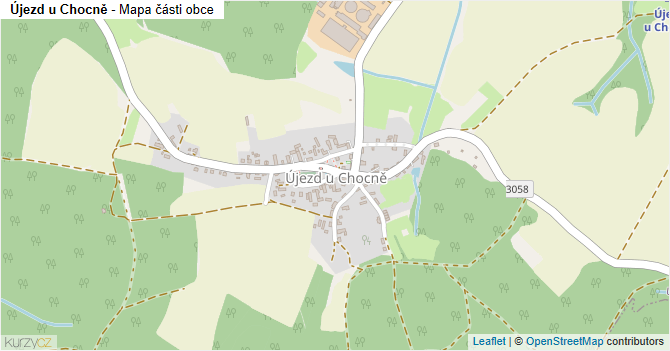 Újezd u Chocně - mapa části obce