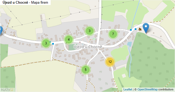 Újezd u Chocně - mapa firem