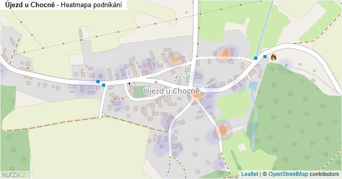 Újezd u Chocně - mapa podnikání