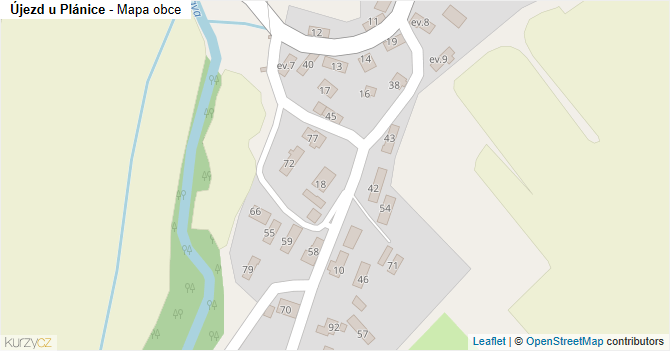 Újezd u Plánice - mapa obce