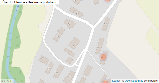 Újezd u Plánice - mapa podnikání