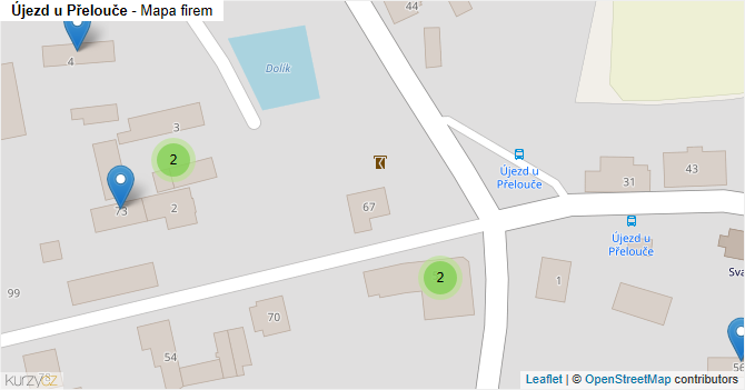 Újezd u Přelouče - mapa firem