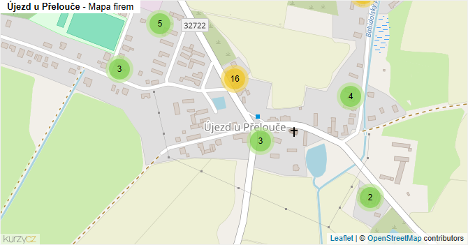 Újezd u Přelouče - mapa firem