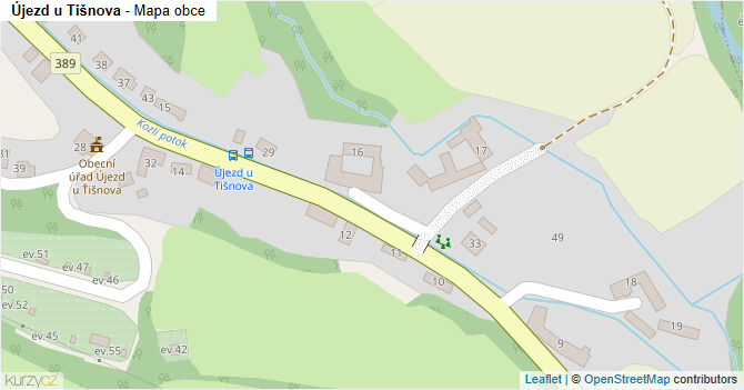 Újezd u Tišnova - mapa obce