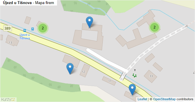 Újezd u Tišnova - mapa firem