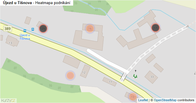 Újezd u Tišnova - mapa podnikání