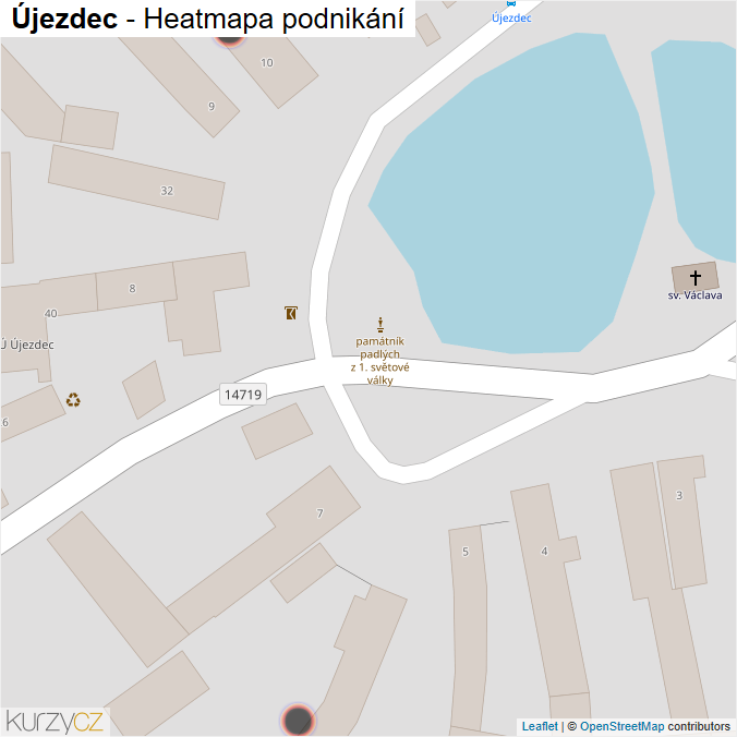 Mapa Újezdec - Firmy v obci.