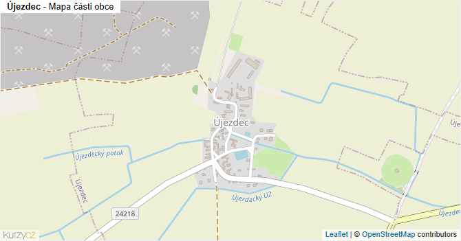 Újezdec - mapa části obce