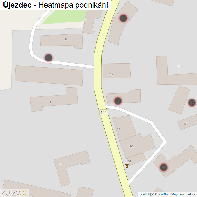 Mapa Újezdec - Firmy v obci.