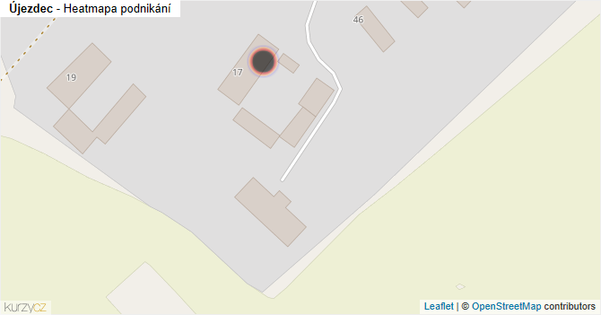Újezdec - mapa podnikání