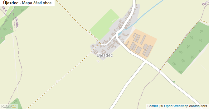 Újezdec - mapa části obce