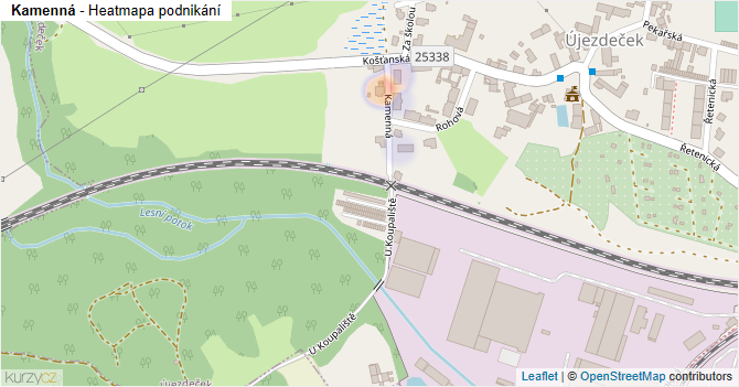 Kamenná - mapa podnikání